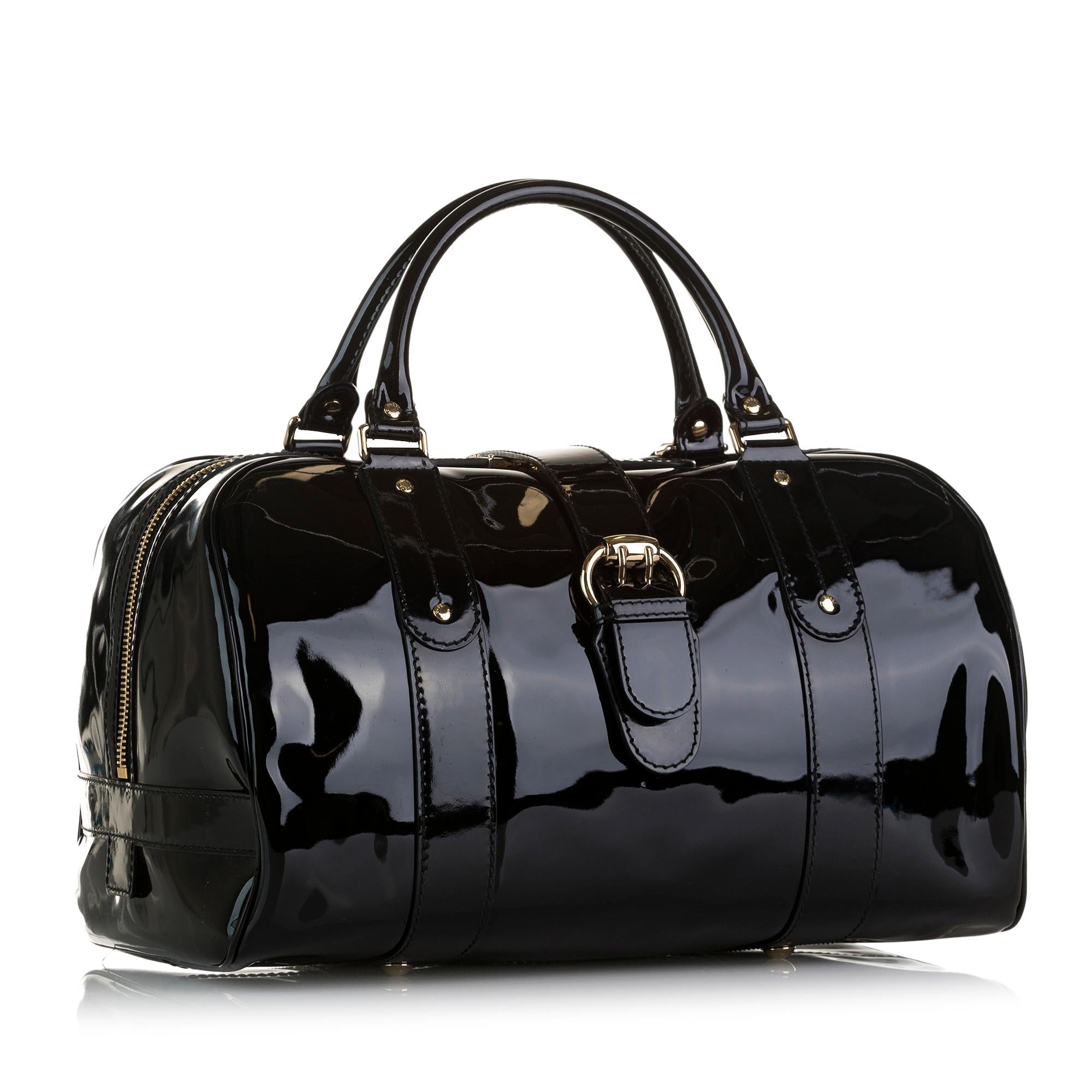 Gucci Patent Boston Bag (SHG-SjjnhF)
