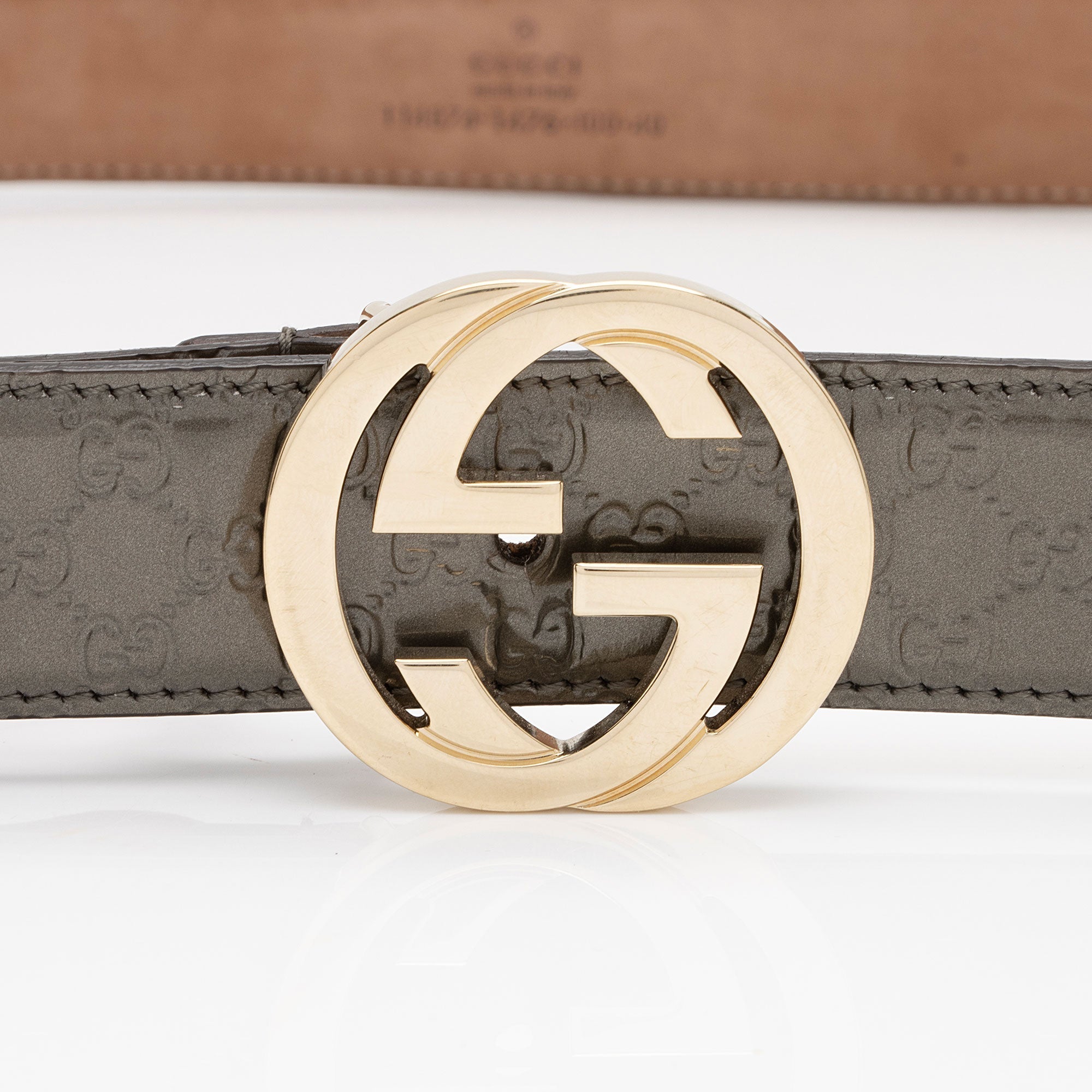 Gucci Patent Leather Microguccissima Interlocking G Narrow Belt - Size 40 / 100 (SHF-UcAdV9)
