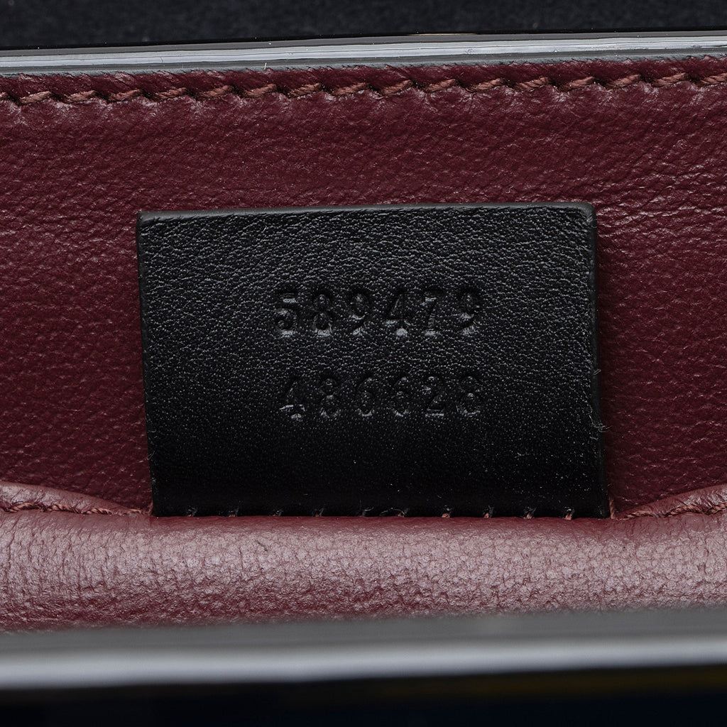Gucci Patent Leather Sylvie 1969 Top Handle Mini Satchel (SHF-LRHVS4)