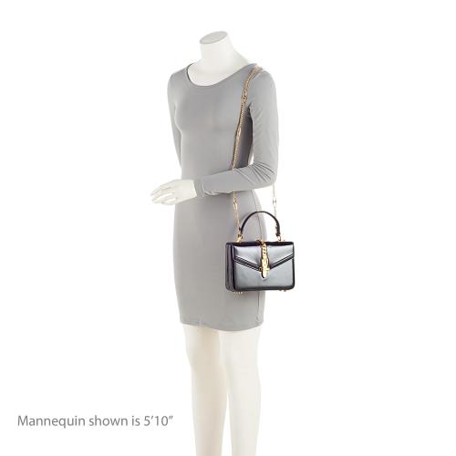 Gucci Patent Leather Sylvie 1969 Top Handle Mini Satchel (SHF-LRHVS4)