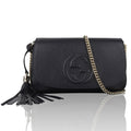 GUCCI PEBBLED CALFSKIN LEATHER SOHO CHAIN BAG