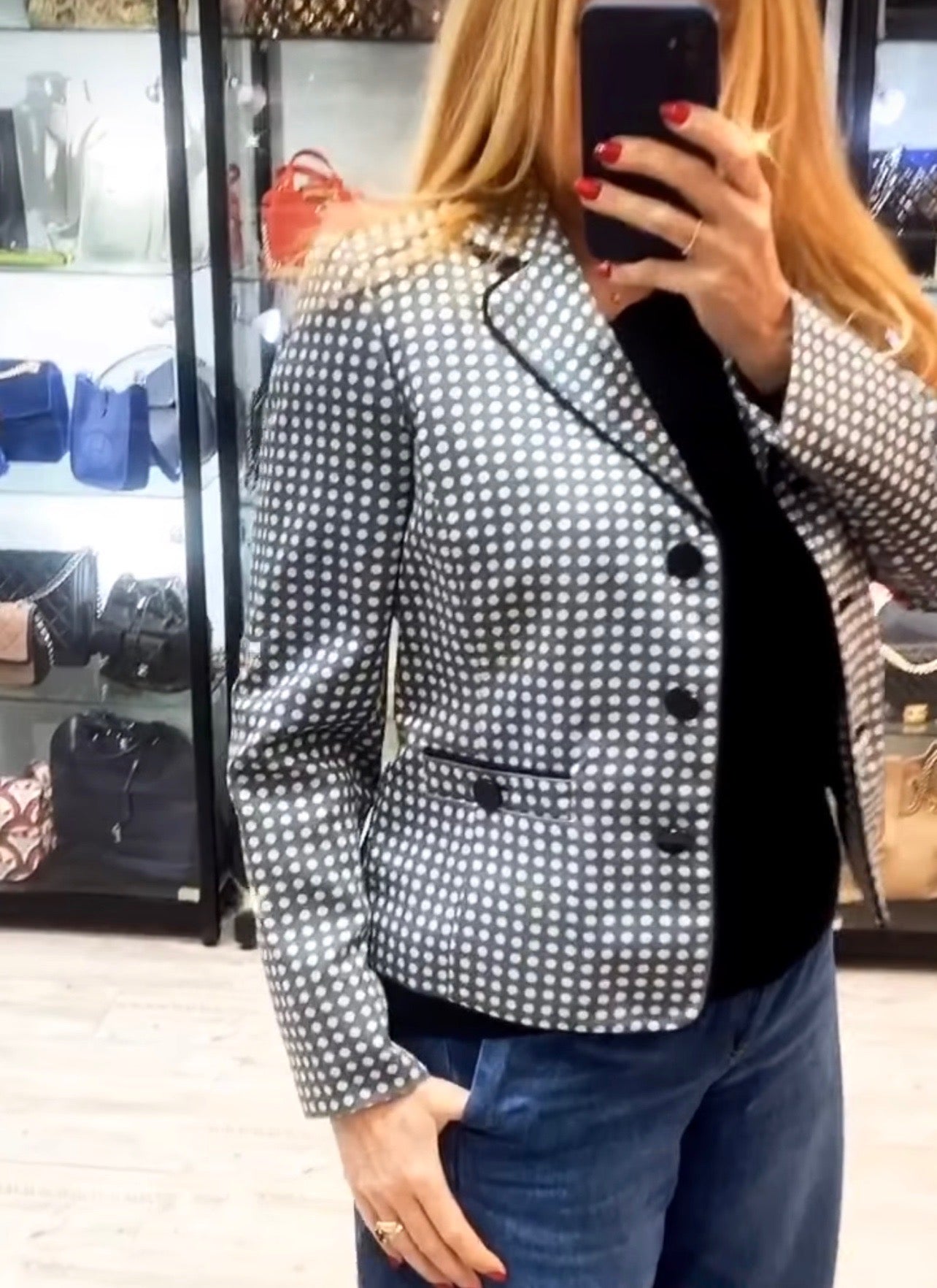 GUCCI POLKA DOT FITTED BLAZER