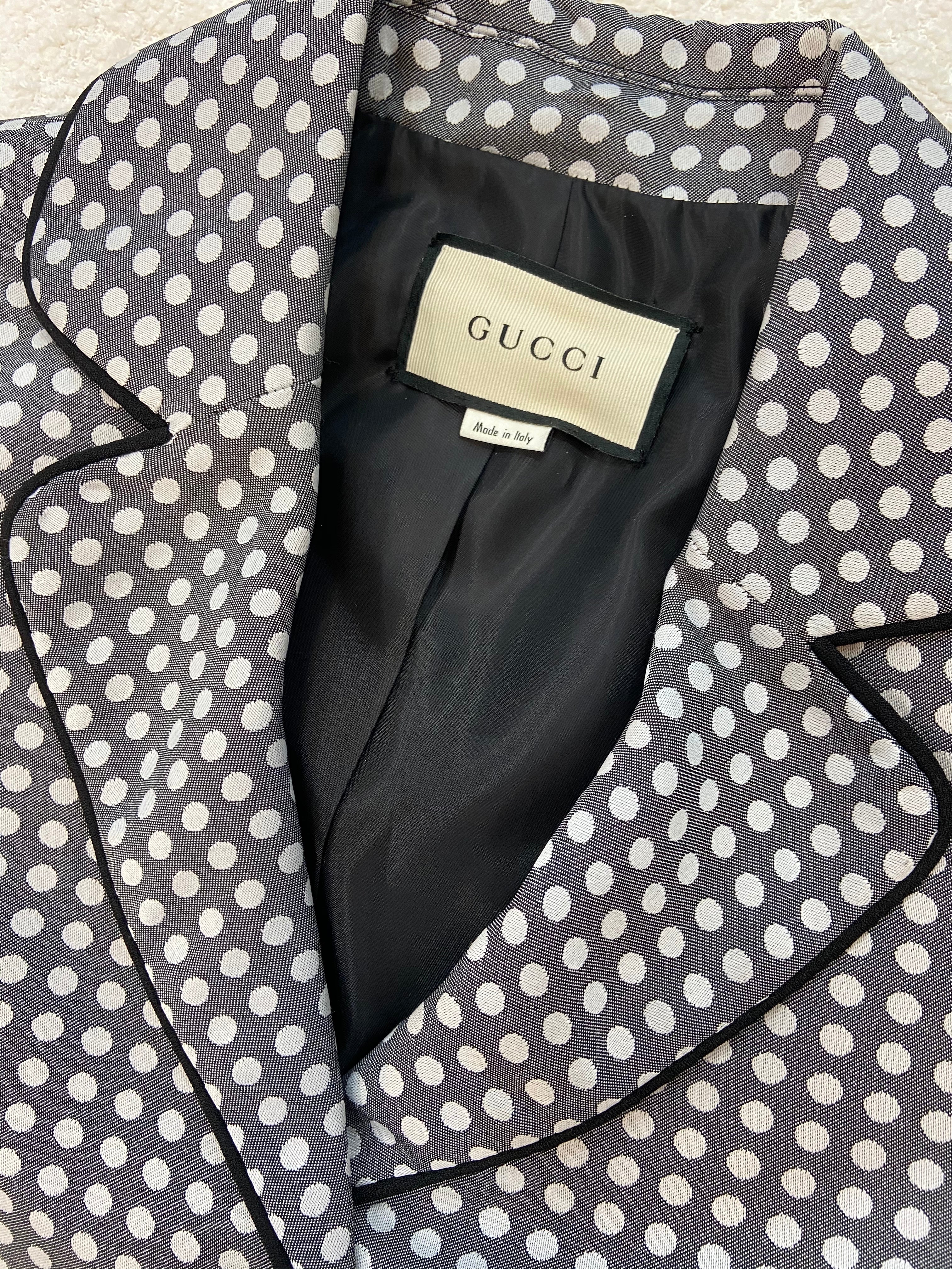 GUCCI POLKA DOT FITTED BLAZER