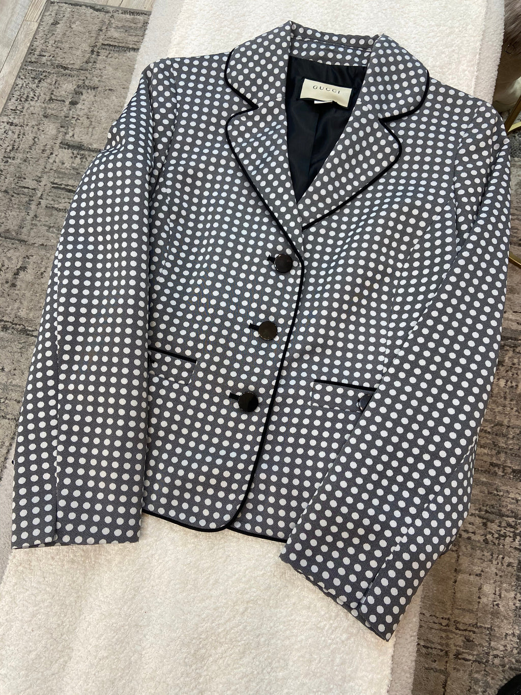 GUCCI POLKA DOT FITTED BLAZER