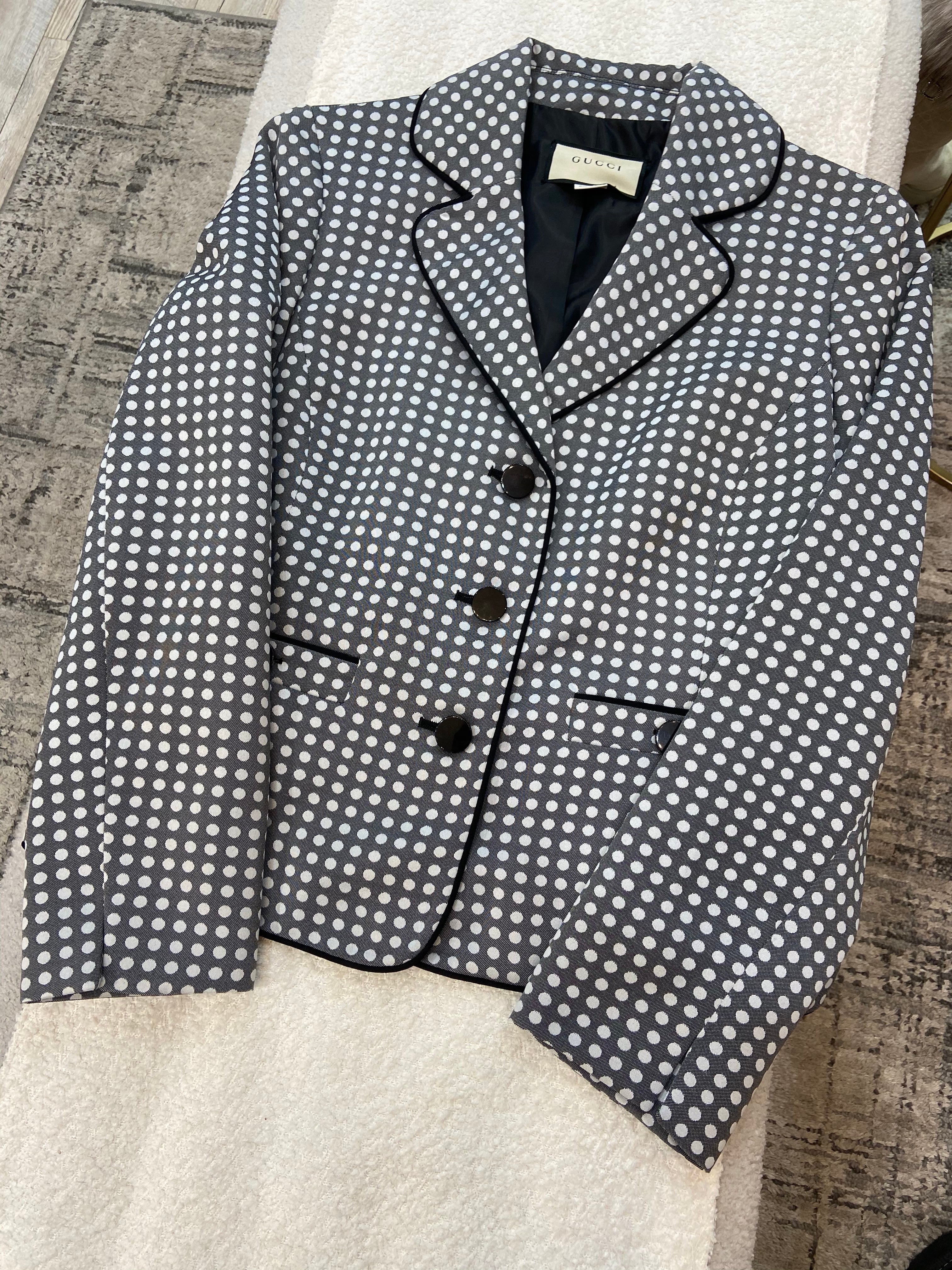 GUCCI POLKA DOT FITTED BLAZER