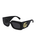 GUCCI THICK RECTANGULAR INJECTION SUNGLASSES GG0811S