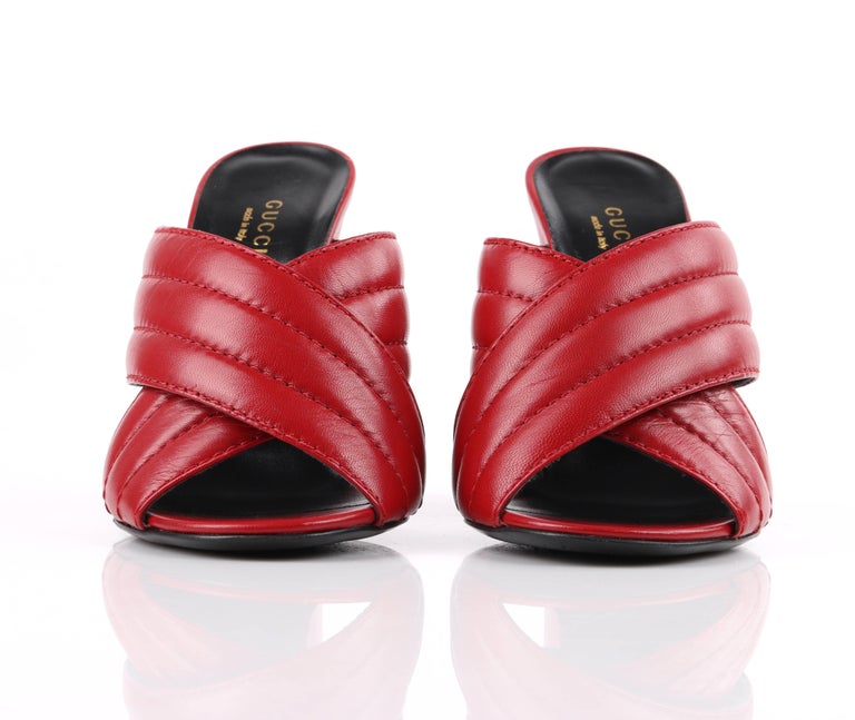 Gucci Resort Webby Mule Sandal Heels