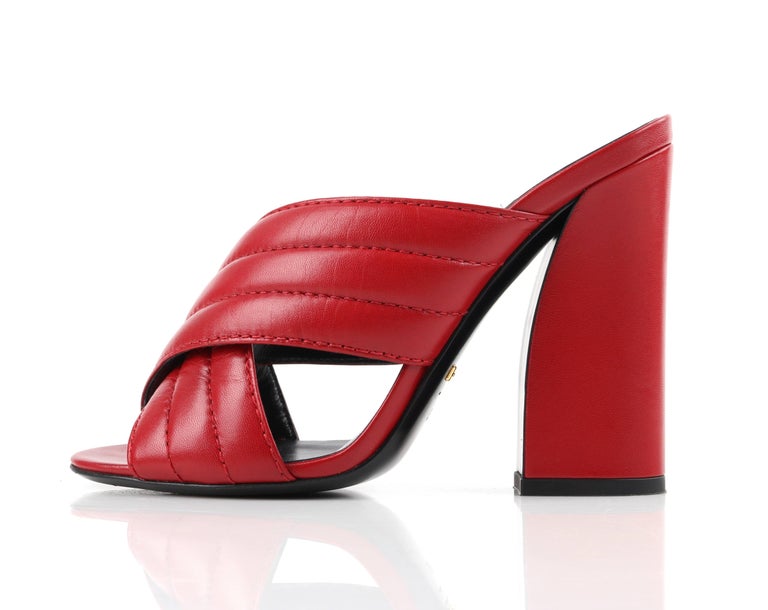 Gucci Resort Webby Mule Sandal Heels
