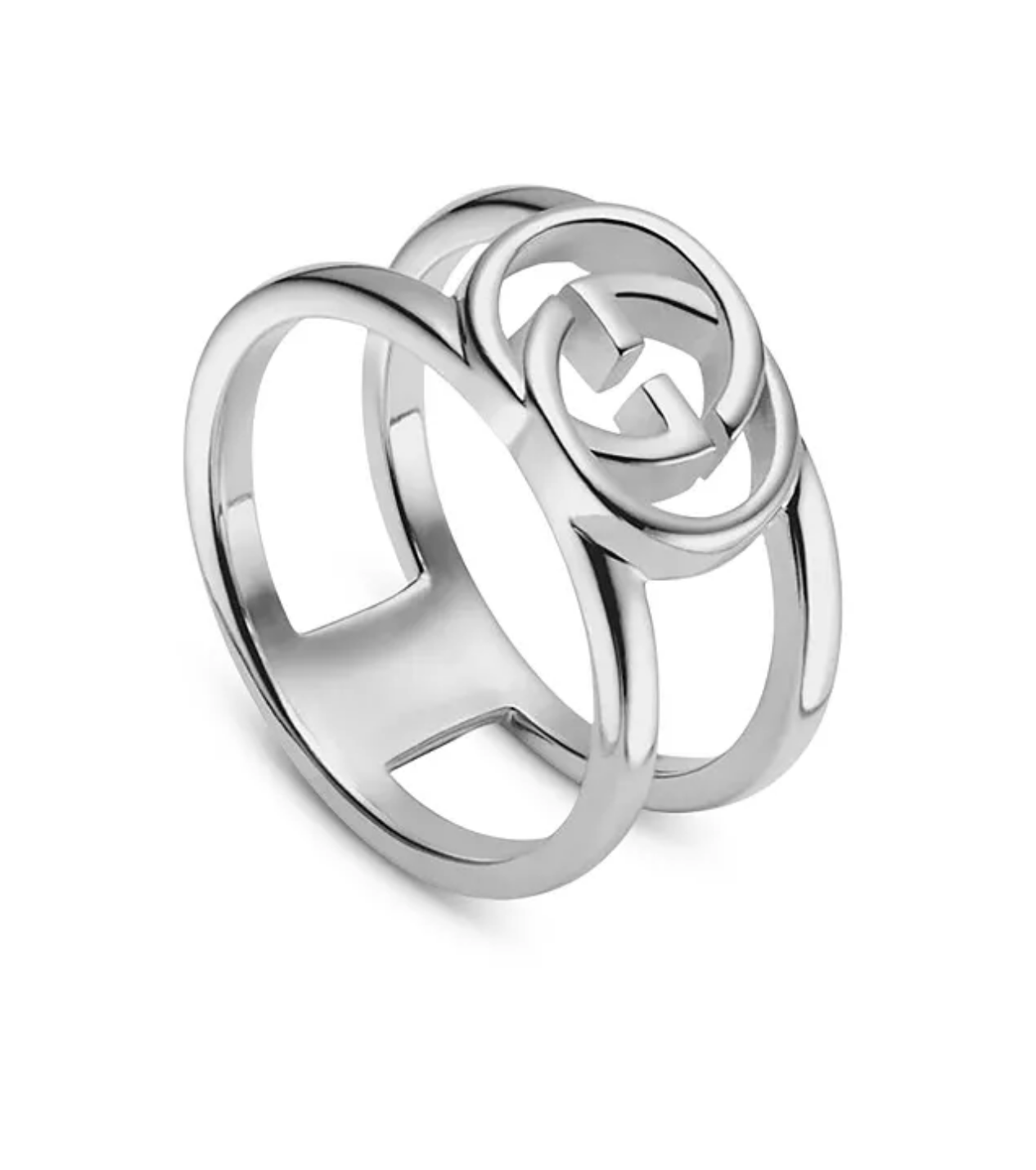 GUCCI Interlocking G Wide Open Band Ring