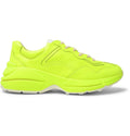 Gucci Yellow Rhyton Leather Fluorescent Sneaker