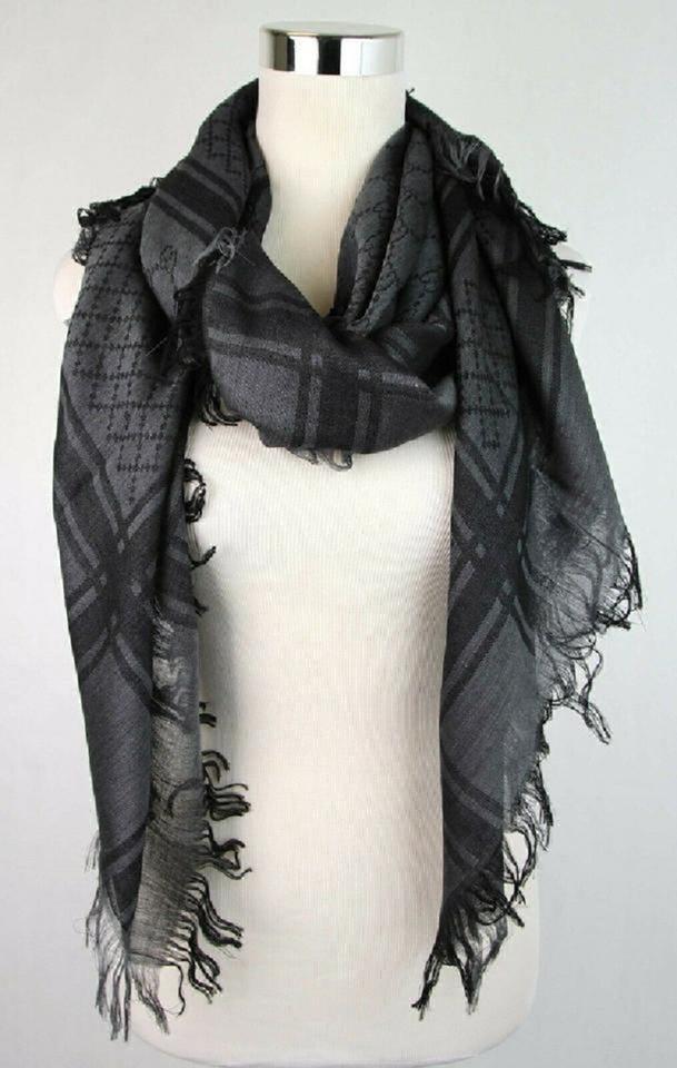 Gucci Shawl Scarf Diamante & GG Print