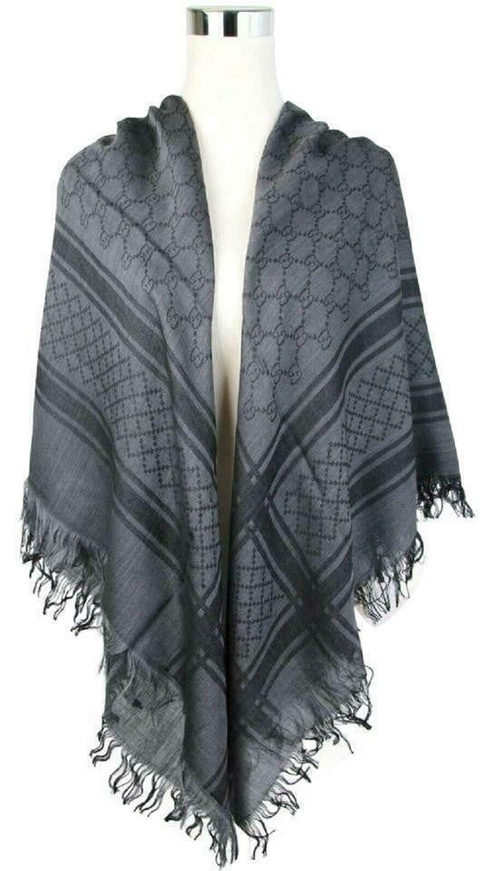 Gucci Shawl Scarf Diamante & GG Print