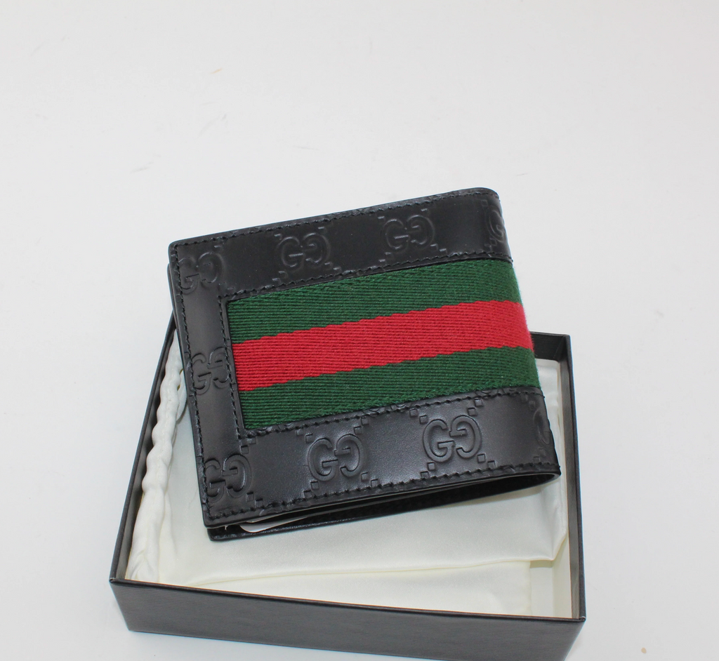 GUCCI SIGNATURE WEB BI-FOLD WALLET