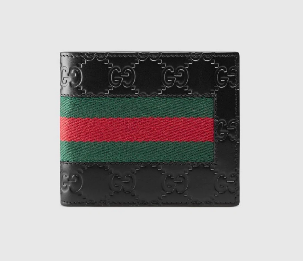 GUCCI SIGNATURE WEB BI-FOLD WALLET