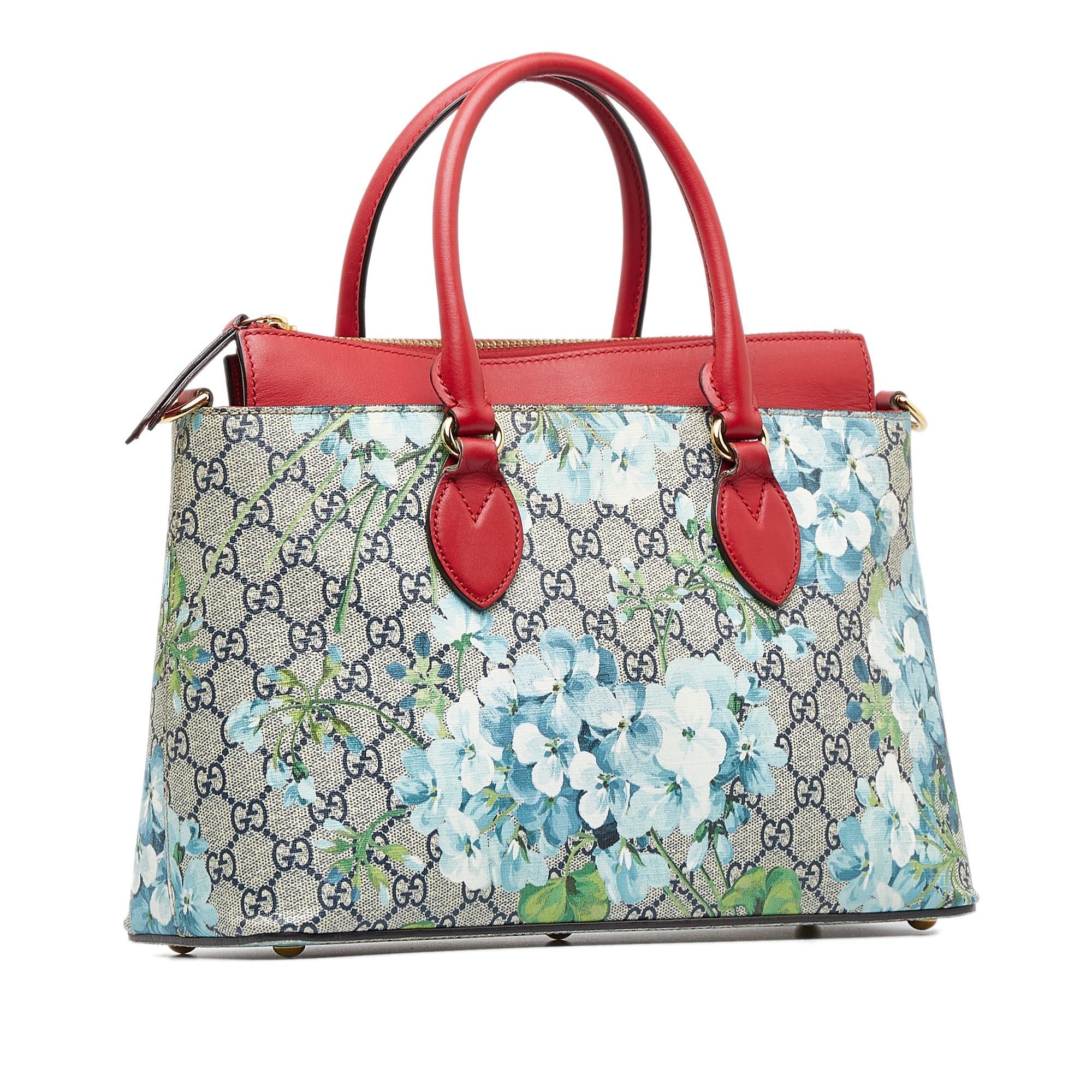 Gucci Small GG Supreme Blooms Linea A Tote (SHG-tw2bJF)