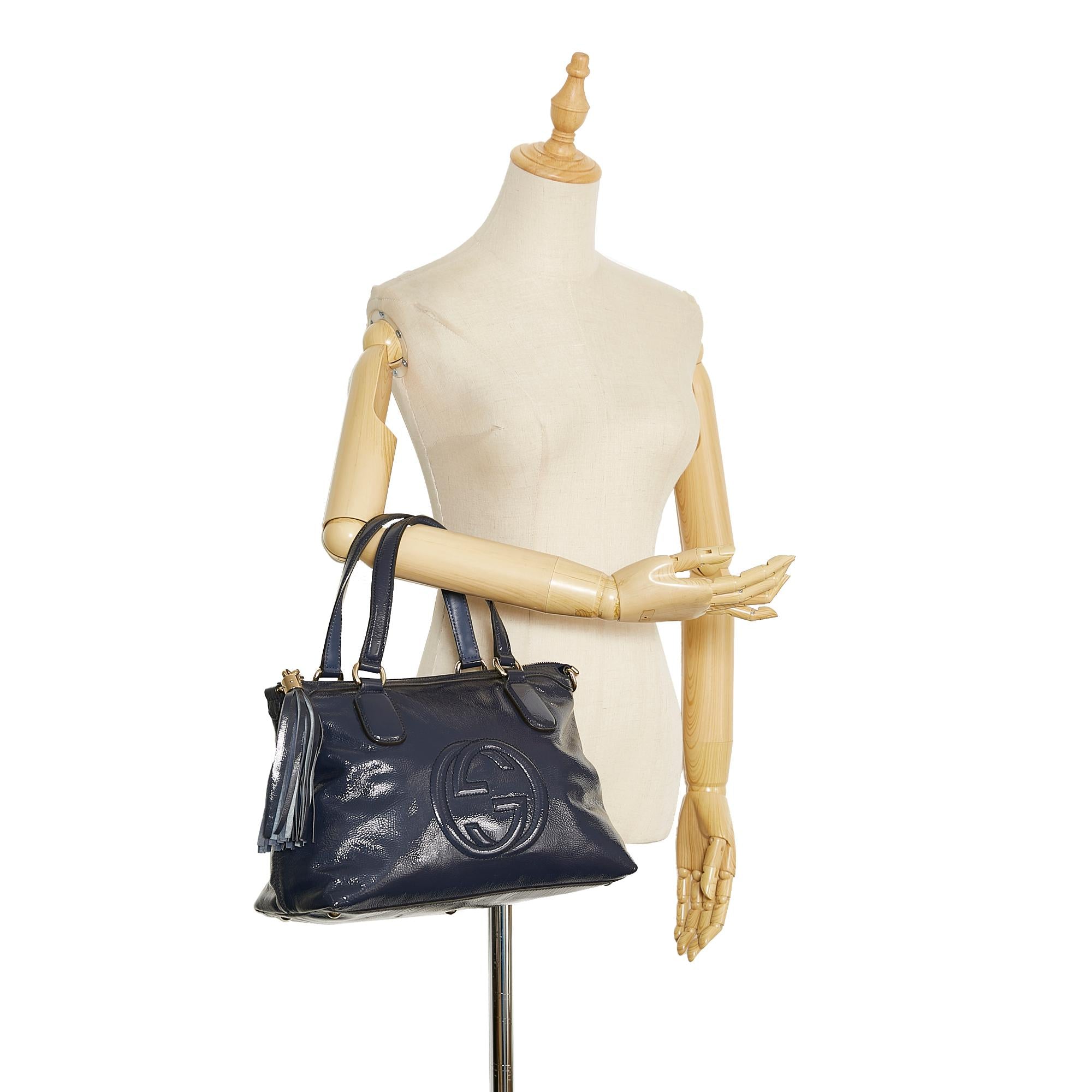 Gucci Small Patent Soho Working Satchel (SHG-cZqupT)