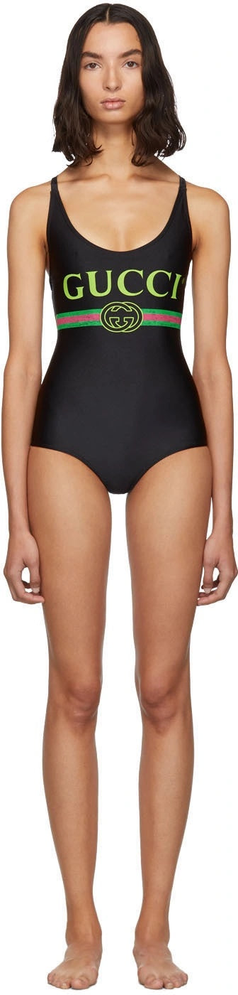 GUCCI SPARKLING LOGO ONE PIECE SWIMSUIT