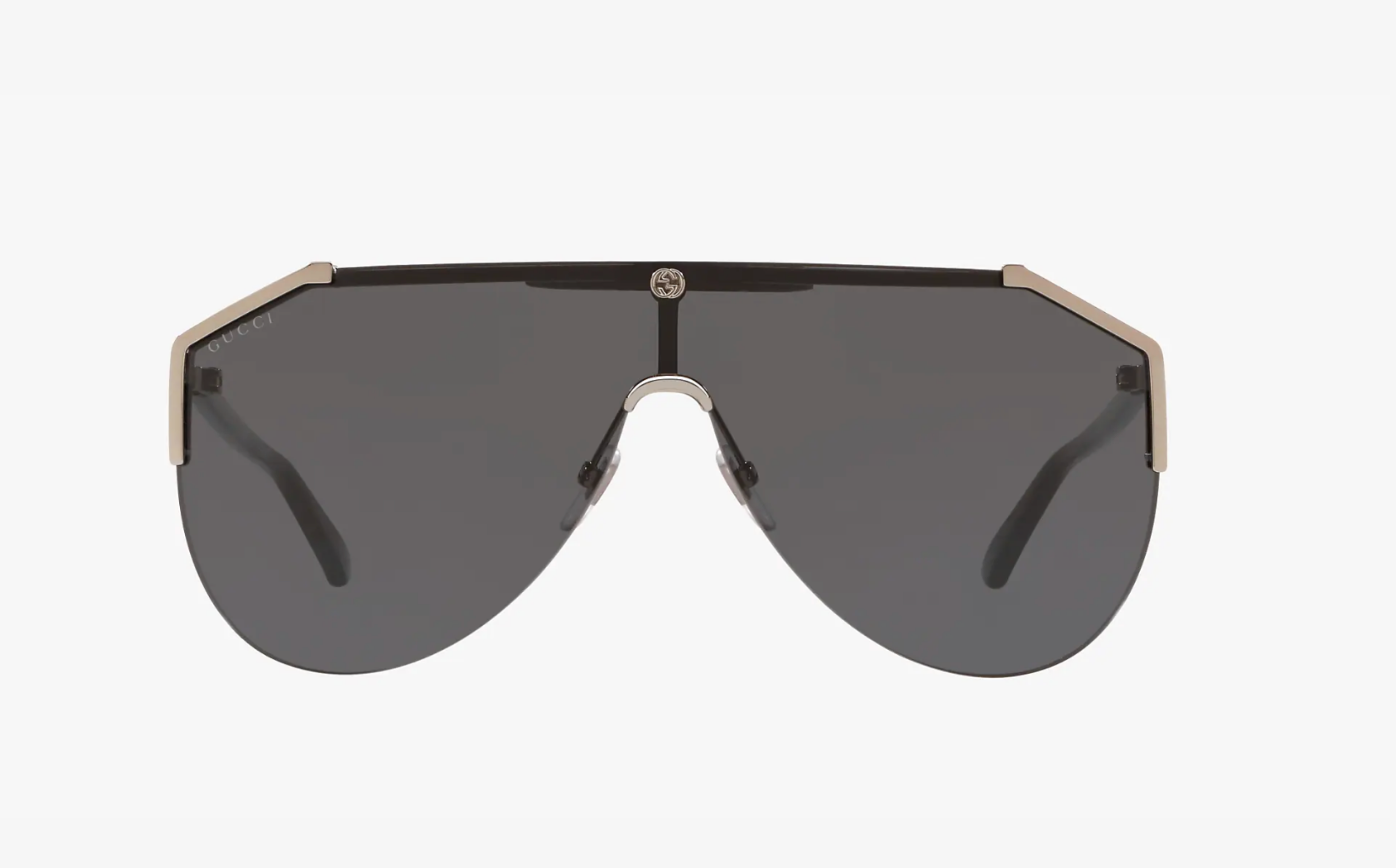 GUCCI Sunglasses Men's Ruthenium-Black/Grey