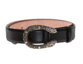 GUCCI Men's Tiger Head Buckle Leather Belt
