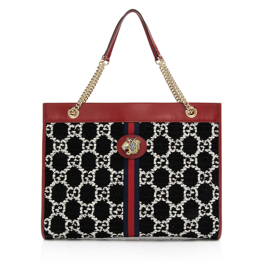 Gucci Tweed Rajah Large Tote (SHF-LR1VlY)