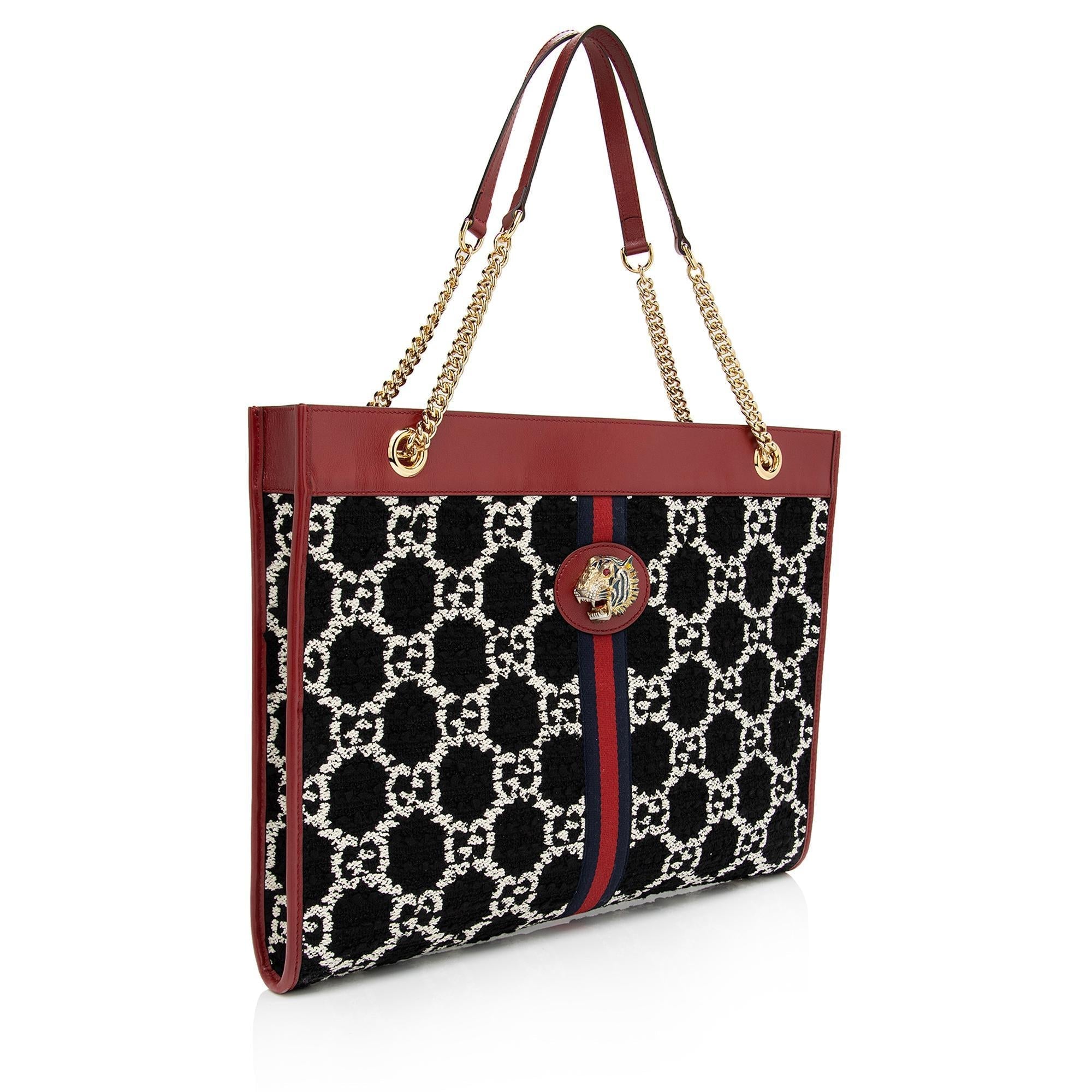Gucci Tweed Rajah Large Tote (SHF-LR1VlY)