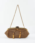 GUCCI VINTAGE GOLD BAMBOO CHAIN SHOULDER BAG