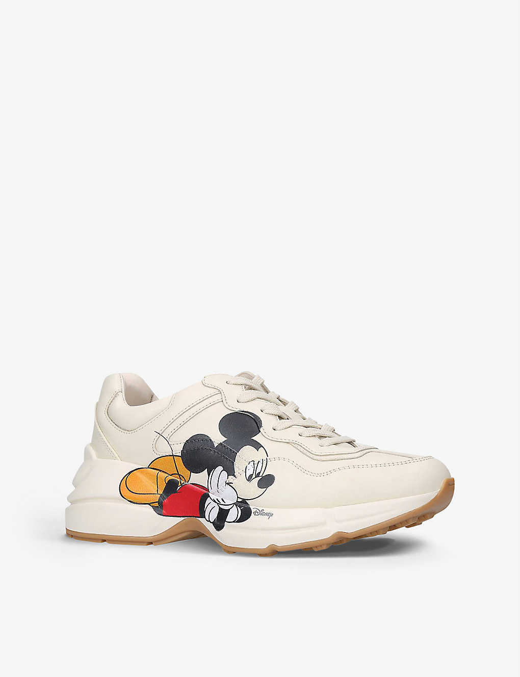 GUCCI X DISNEY MEN'S RHYTON MICKEY MOUSE LEATHER TRAINERS