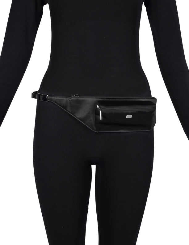 GUCCI LEATHER & NYLON MINI WAIST BAG