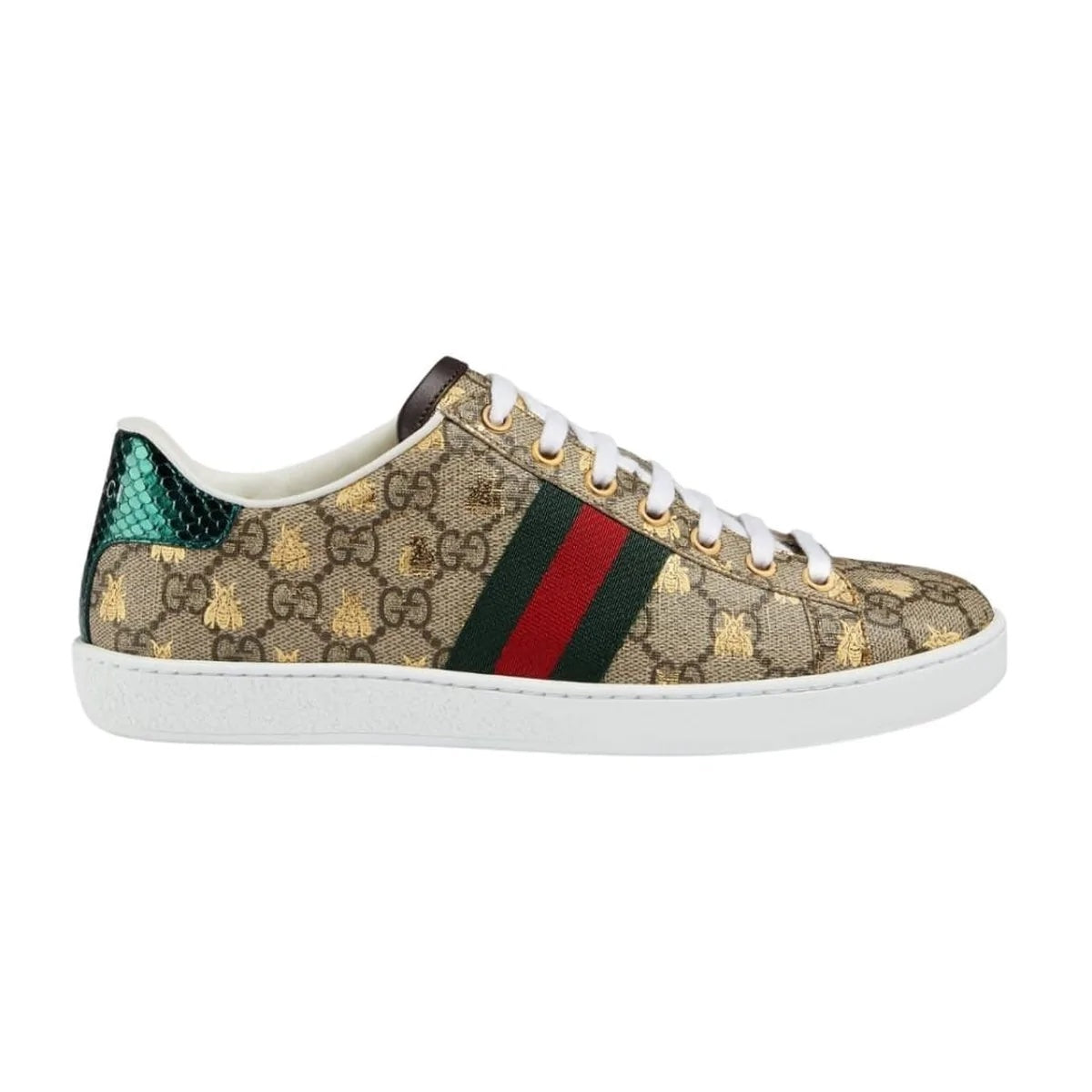 GUCCI GG SUPREME ACE SNEAKERS WITH BEES