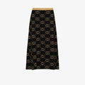 GUCCI GG Jacquard Lamé Wool Skirt