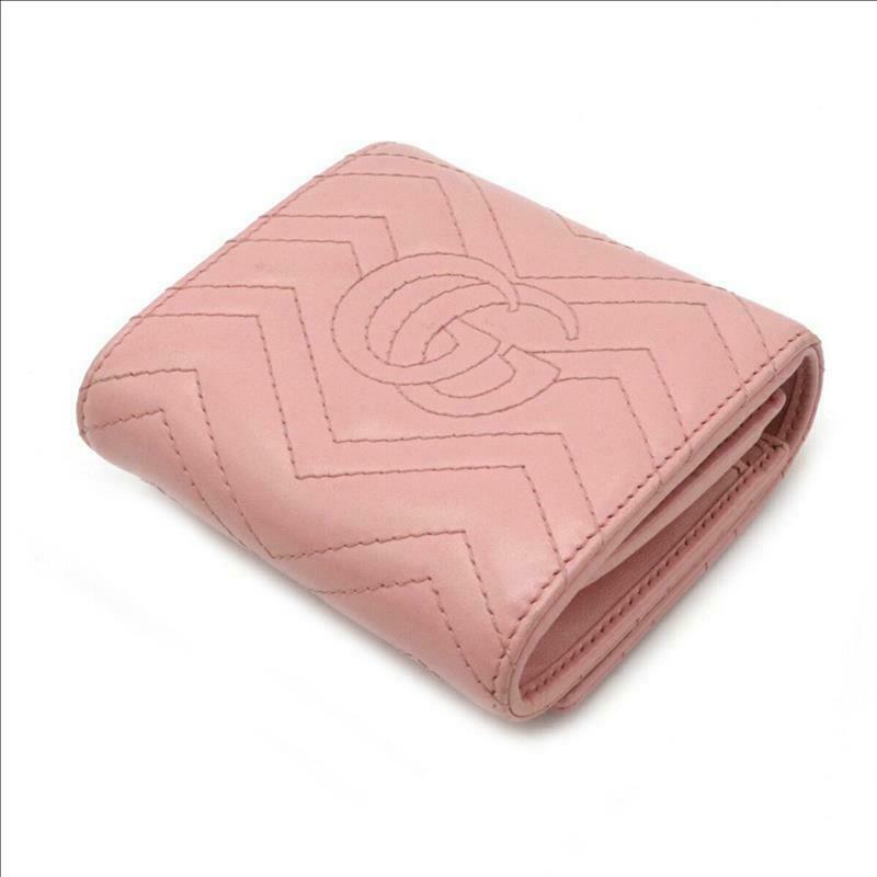 GUCCI GG Marmont Chevron Quilted Flap Wallet