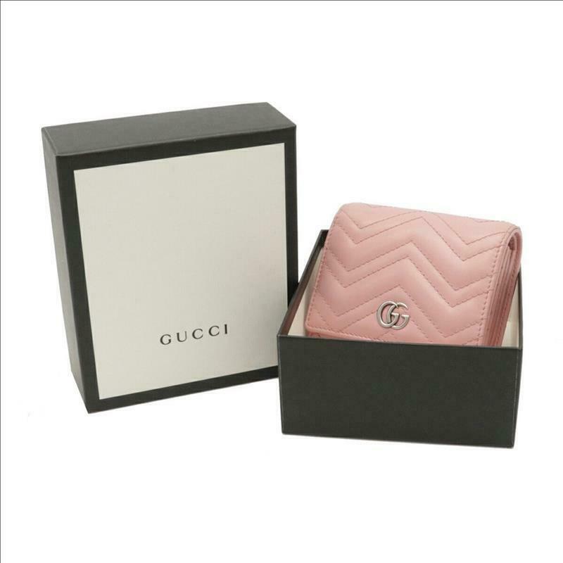 GUCCI GG Marmont Chevron Quilted Flap Wallet