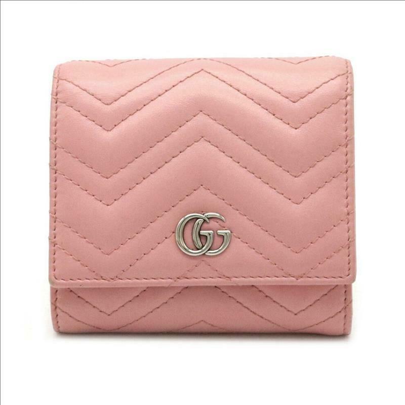 GUCCI GG Marmont Chevron Quilted Flap Wallet