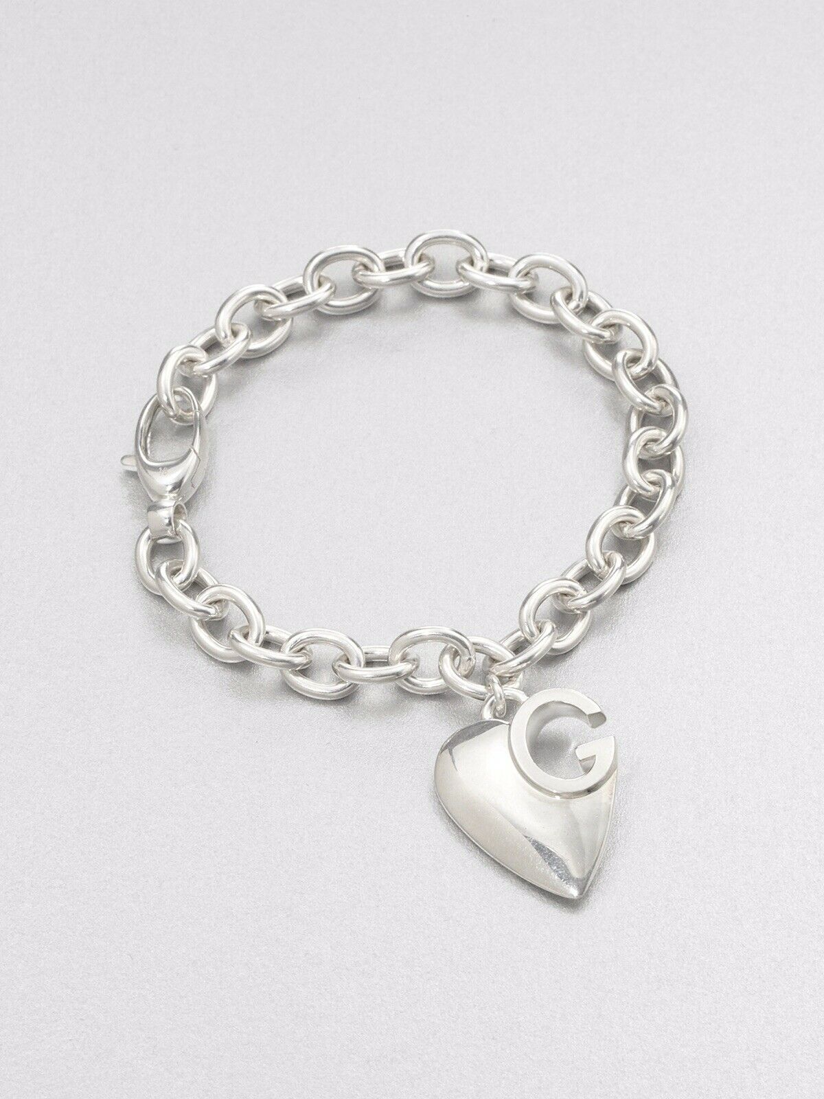 GUCCI GG CHARLOTTE HEART CHARM BRACELET