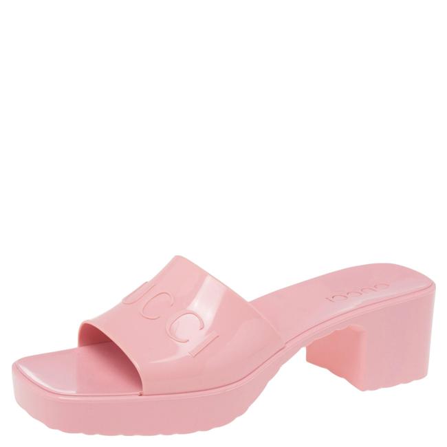 GUCCI RUBBER PLATFORM SANDALS