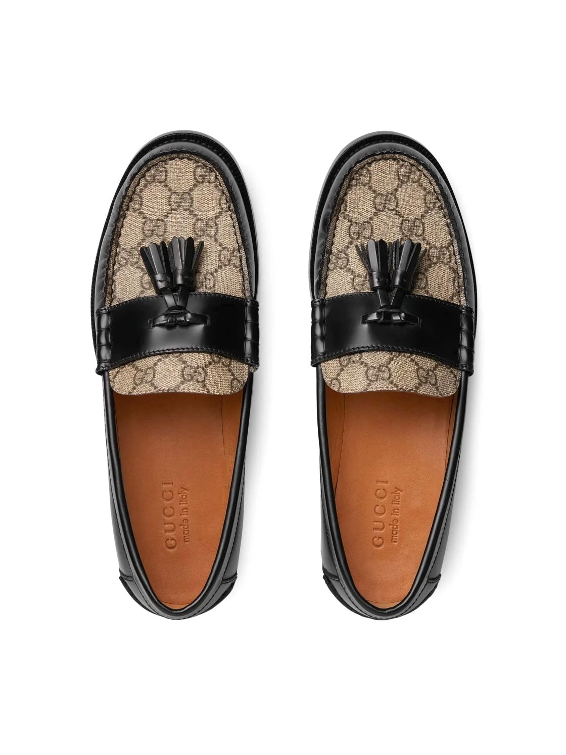 GUCCI GG SUPREME TASSLE LOAFERS