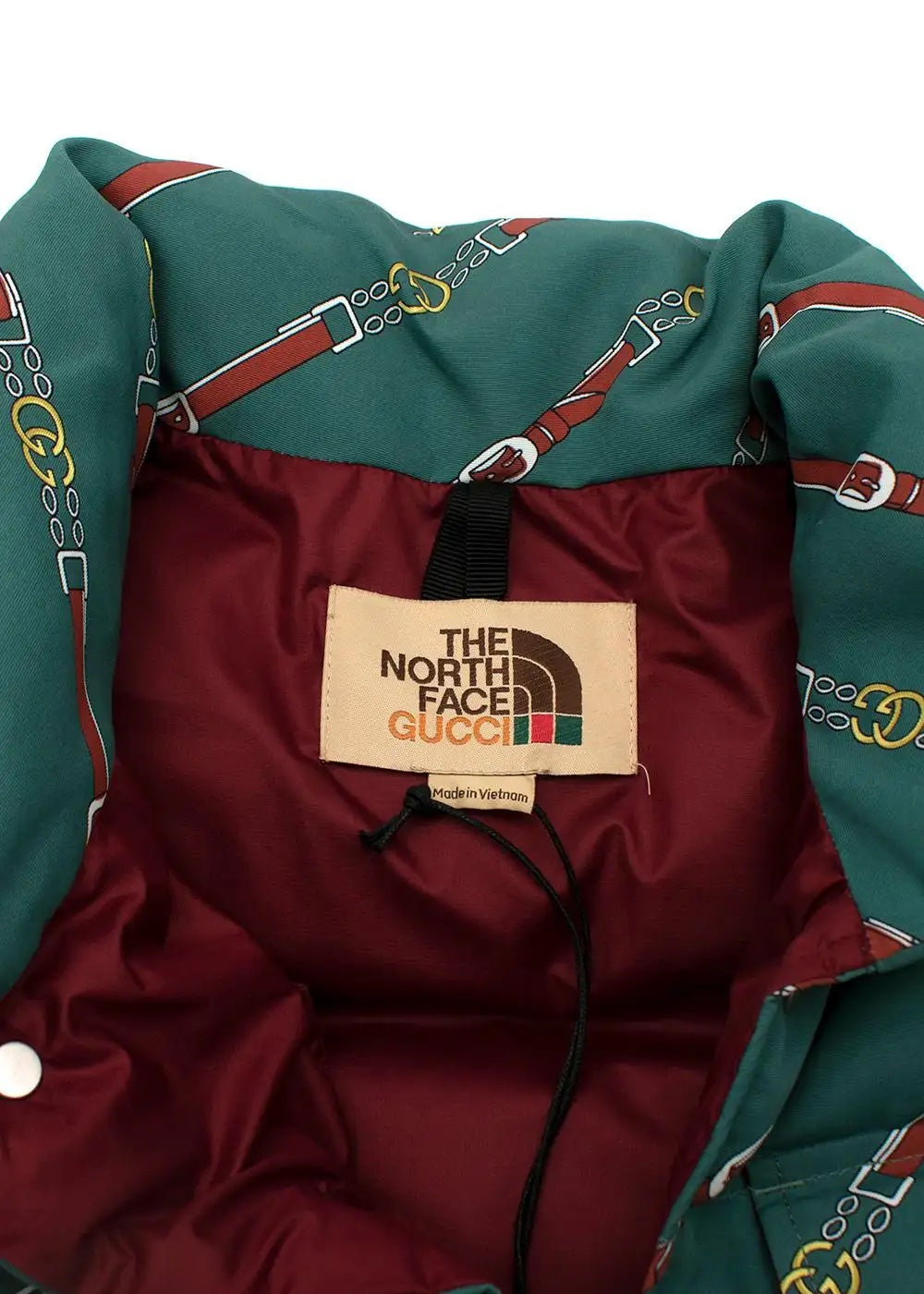 GUCCI X THE NORTH FACE CHAIN PRINT PADDED GILET