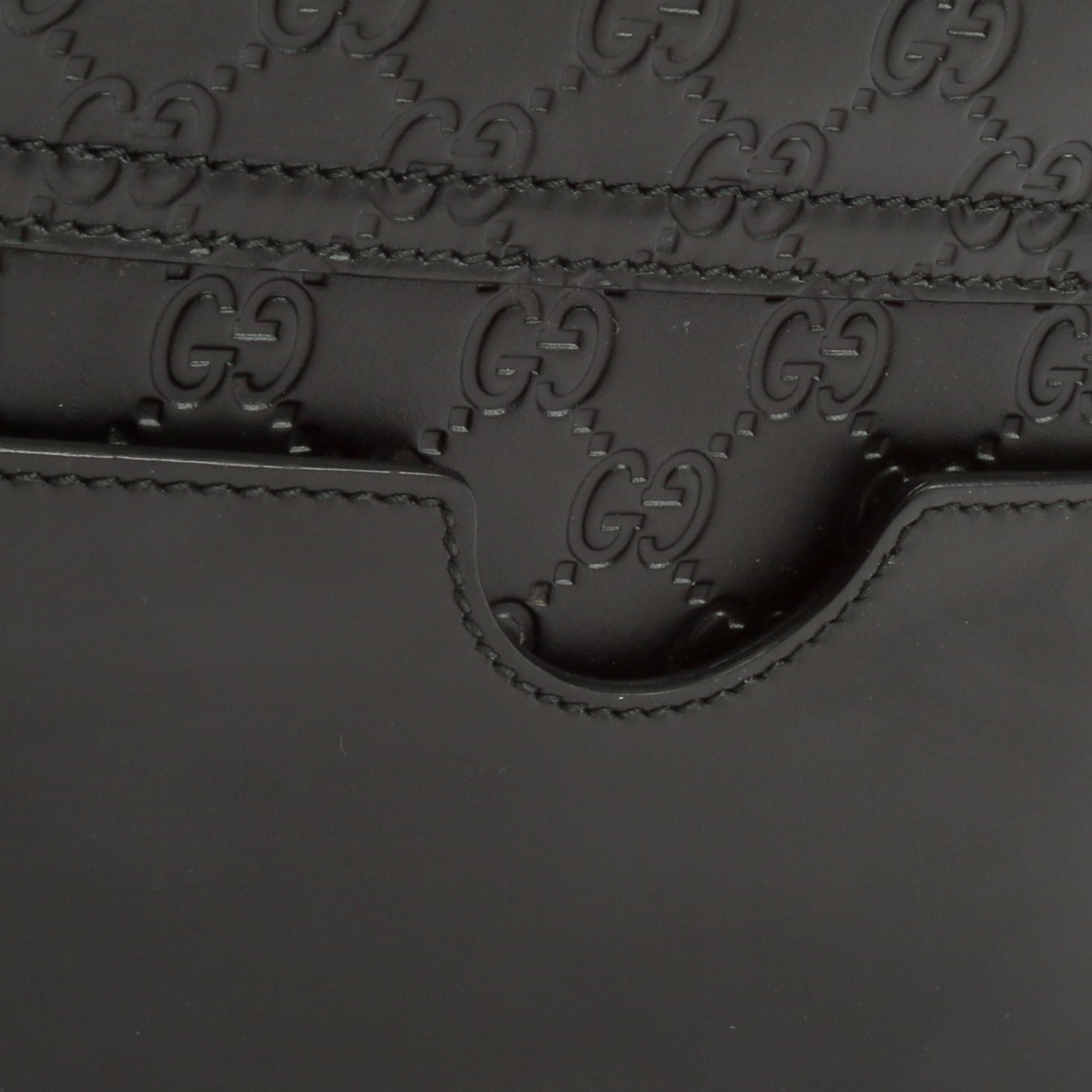 GUCCI Guccissima Top Handle Padlock Bag - Black