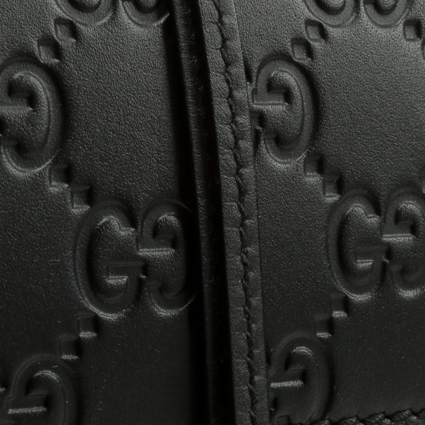 GUCCI Guccissima Top Handle Padlock Bag - Black