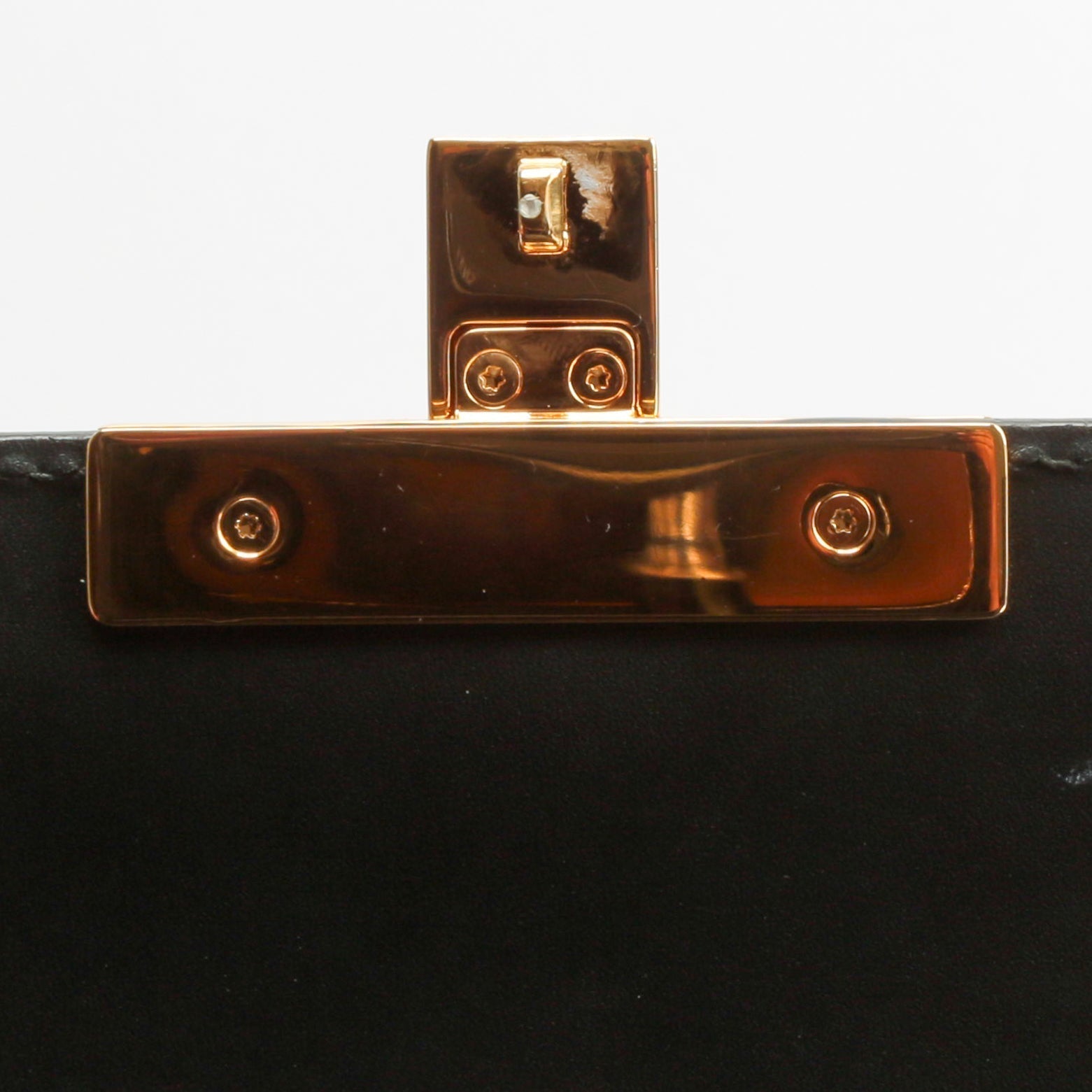 GUCCI Guccissima Top Handle Padlock Bag - Black