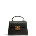 GUCCI Guccissima Top Handle Padlock Bag - Black
