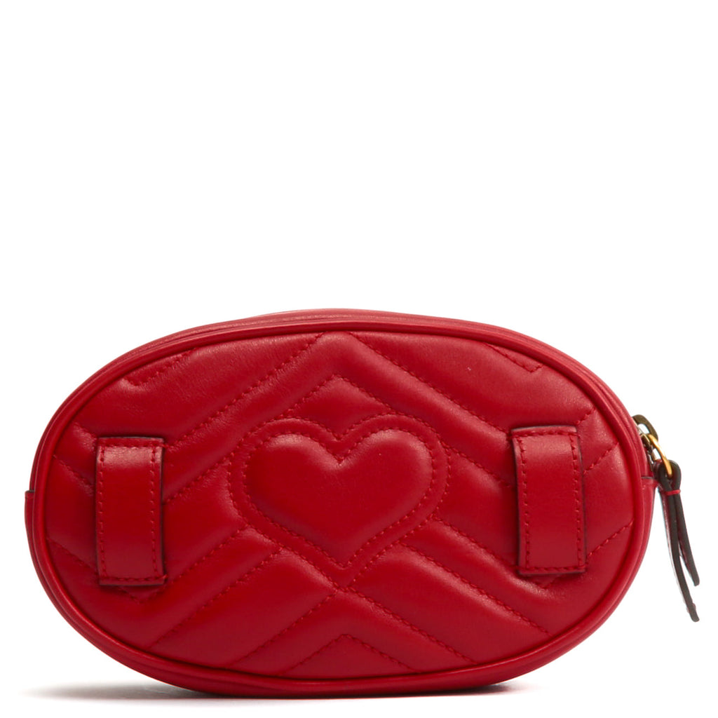 GUCCI GG Marmont Belt Bag - Red
