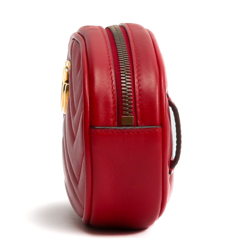 GUCCI GG Marmont Belt Bag - Red