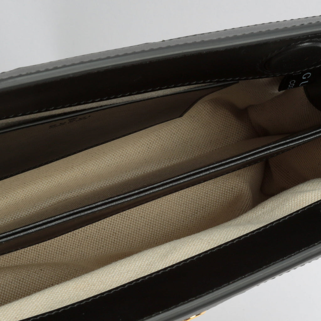 GUCCI GG Matelassé Small Clutch On Chain-Black