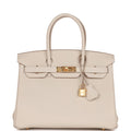 Hermès Birkin 30 Craie Togo Gold Hardware