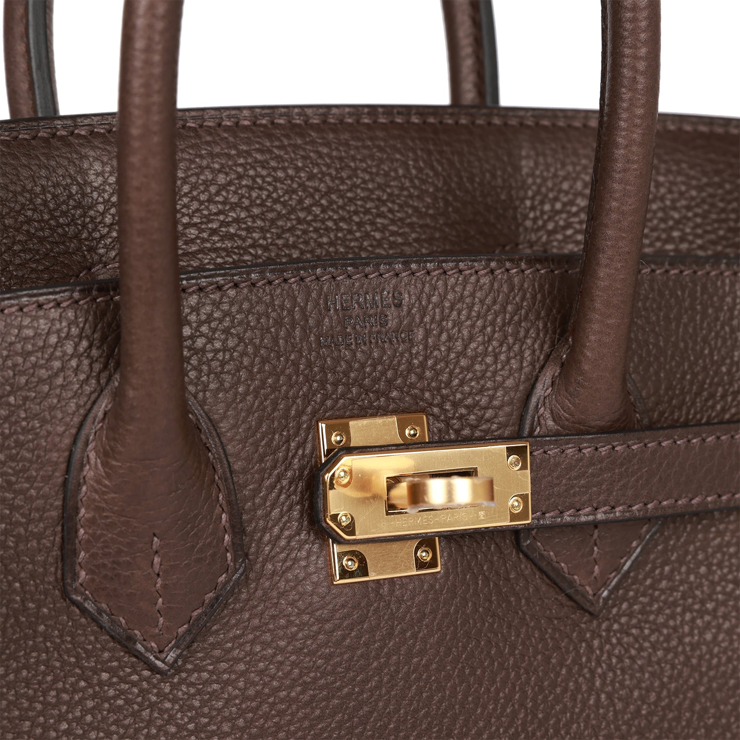Hermes Birkin 25 Ebene Barenia Faubourg Gold Hardware