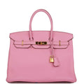 Hermes Birkin 35 Bubblegum Togo Gold Hardware