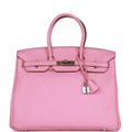 Top Quality Hermes Birkin 35 Bubblegum Togo Palladium Hardware