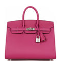 Hermes Birkin Sellier 25 Rose Pourpre Veau Madame Palladium Hardware