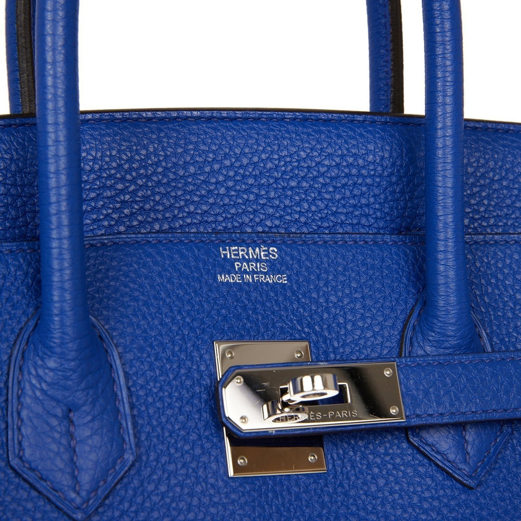 Hermes Birkin 35 Bleu Electric Togo Palladium Hardware